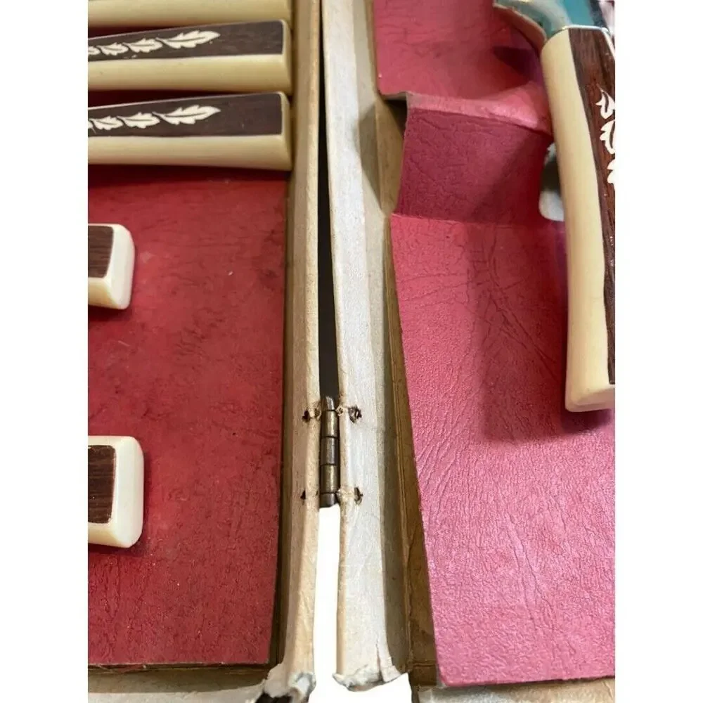 Regent Sheffield Stainless Steel England Complete Steak Knives & Serving Set Vin